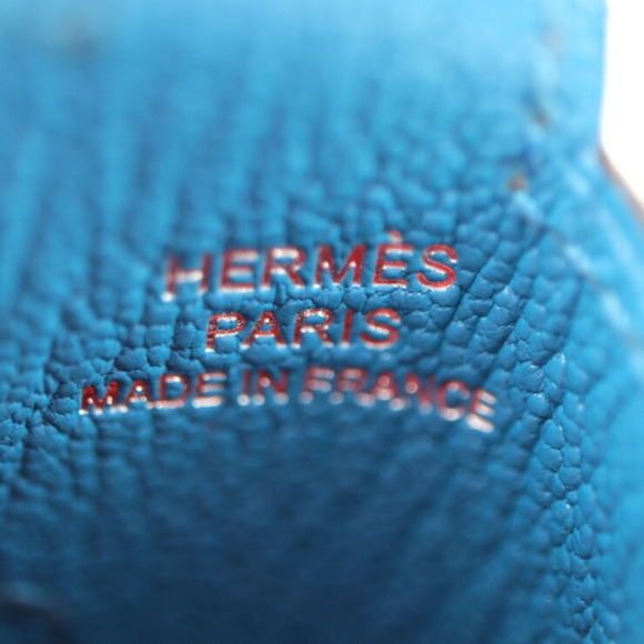 HERMES Blue Card Holder - Picture 6 of 7